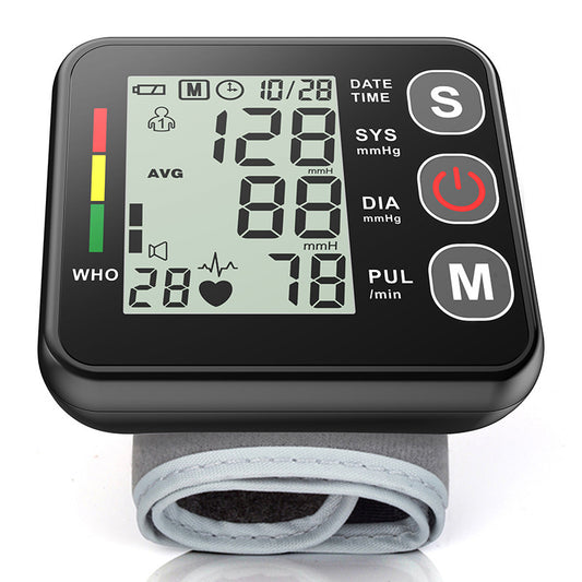 Compact Wrist Blood Pressure Monitor – Adjustable Cuff